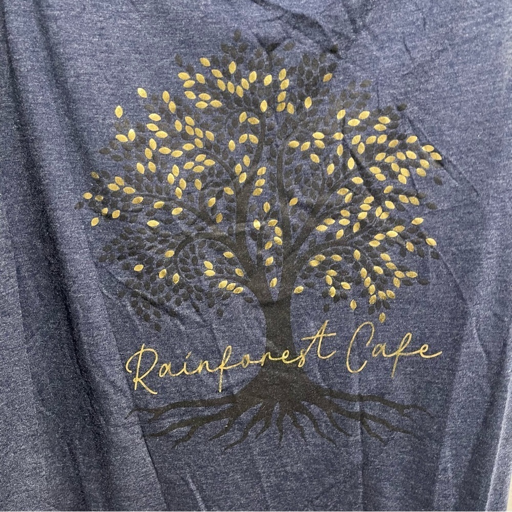 Rainforest Cafe Navy Blue Loose Fit Tank Top Size XL - Picture 2 of 4